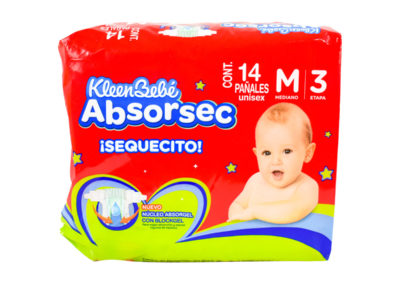 KLEEN BEBE ABSORSEC MED C14