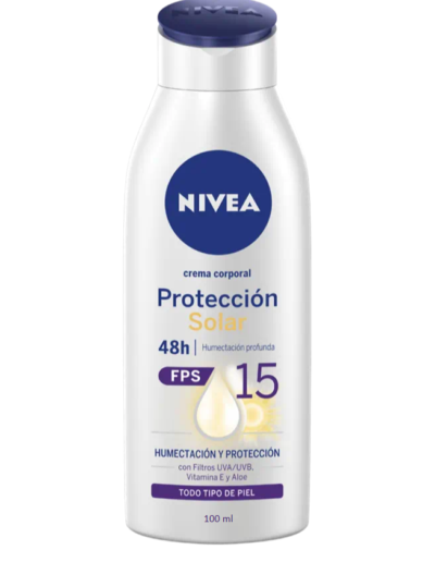 NIVEA CREMA CORPORAL PROTECCION SOLAR FPS 15 100 ML