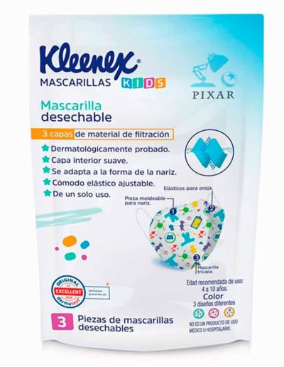 MASCARILLA KLEENEX DES KIDS C-3